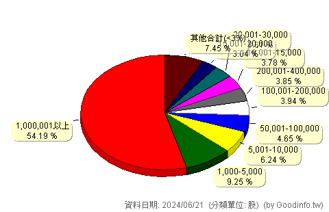 (2002)中鋼 股東持股分級圖