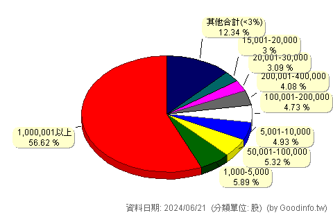 (2409)友達 股東持股分級圖