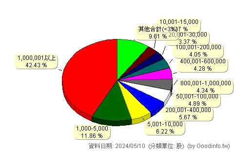 (6206)飛捷 股東持股分級圖