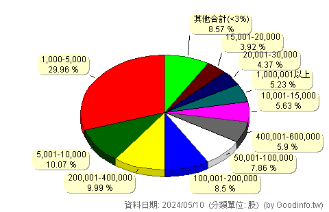 (6494)九齊 股東持股分級圖