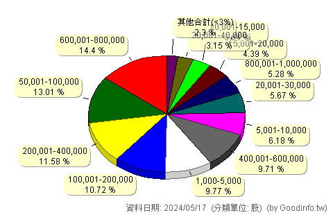 (1591)駿吉-KY 股東持股分級圖