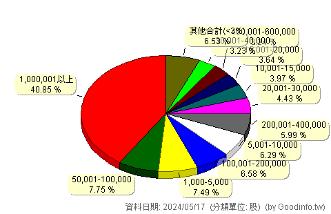 (2104)國際中橡 股東持股分級圖
