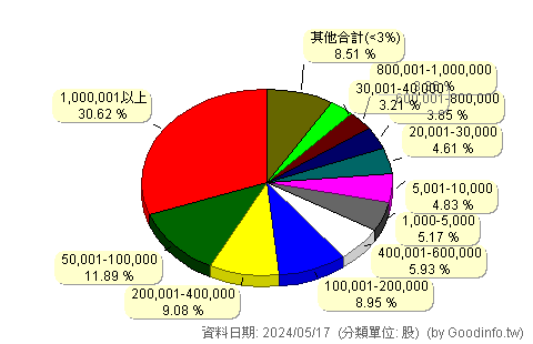 (6618)永虹先進 股東持股分級圖