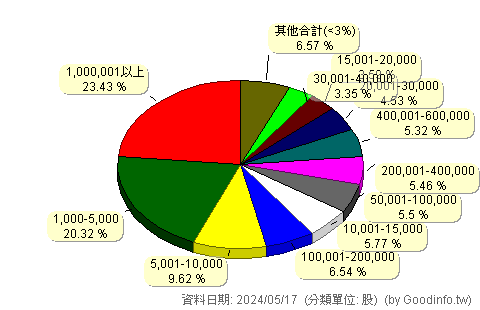 (8028)昇陽半導體 股東持股分級圖
